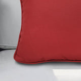 Outdoor Decor by Commonwealth Ruby Red Outdoor Solid Lumbar Pillow Cover 14" x 26" Red (Cover Only)
