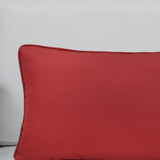 Outdoor Decor by Commonwealth Ruby Red Outdoor Solid Lumbar Pillow Cover 14" x 26" Red (Cover Only)