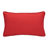 Outdoor Decor by Commonwealth Ruby Red Outdoor Solid Lumbar Pillow Cover 14" x 26" Red (Cover Only)
