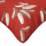 Outdoor Decor by Commonwealth Ruby Red Outdoor Leaf Print  Pillow Cover 18" x 18" Red (Cover Only)