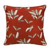 Outdoor Decor by Commonwealth Ruby Red Outdoor Leaf Print  Pillow Cover 18" x 18" Red (Cover Only)