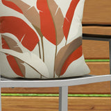 Outdoor Decor by Commonwealth Plumes Print Outdoor Pillow Cover 18" x 18" Red (Cover Only)