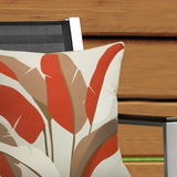 Outdoor Decor by Commonwealth Plumes Print Outdoor Pillow Cover 18" x 18" Red (Cover Only)