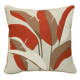 Outdoor Decor by Commonwealth Plumes Print Outdoor Pillow Cover 18" x 18" Red (Cover Only)