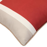 Outdoor Decor by Commonwealth Ruby Red Outdoor Mondrian  Pillow Cover 18" x 18" Red (Cover Only)