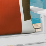 Outdoor Decor by Commonwealth Ruby Red Outdoor Mondrian  Pillow Cover 18" x 18" Red (Cover Only)