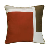 Outdoor Decor by Commonwealth Ruby Red Outdoor Mondrian  Pillow Cover 18" x 18" Red (Cover Only)
