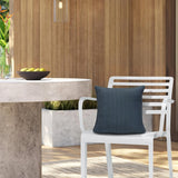 Outdoor Decor by Commonwealth Urban Chic Outdoor Solid Textured Pillow Cover 18" x 18" Navy (Cover Only)