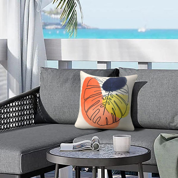 Outdoor Decor by Commonwealth Banana Leaf Print Outdoor Pillow Cover 18" x 18" M