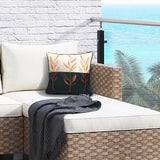 Outdoor Decor by Commonwealth Orange Stems Print Outdoor Pillow Cover 18" x 18" Multi (Cover Only)