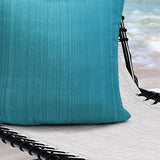 Outdoor Decor by Commonwealth Urban Chic Outdoor Solid Textured Pillow Cover 18" x 18" Aqua (Cover Only)