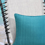 Outdoor Decor by Commonwealth Urban Chic Outdoor Solid Textured Pillow Cover 18" x 18" Aqua (Cover Only)