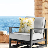 Outdoor Decor by Commonwealth Yellow Cosmos Print Outdoor Pillow Cover 18" x 18" Yellow (Cover Only)