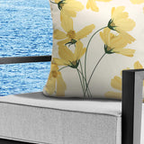Outdoor Decor by Commonwealth Yellow Cosmos Print Outdoor Pillow Cover 18" x 18" Yellow (Cover Only)