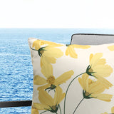 Outdoor Decor by Commonwealth Yellow Cosmos Print Outdoor Pillow Cover 18" x 18" Yellow (Cover Only)