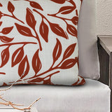Outdoor Decor by Commonwealth Ruby Red Outdoor Printed Leaves Pillow Cover 18" x 18" Red Ivory (Cover Only)