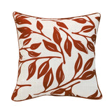Outdoor Decor by Commonwealth Ruby Red Outdoor Printed Leaves Pillow Cover 18" x 18" Red Ivory (Cover Only)