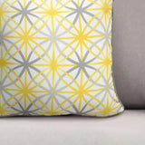 Outdoor Decor by Commonwealth Sunny Citrus Outdoor Geometric Flower Printed Pillow Cover 18" x 18" Multi (Cover Only)