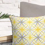 Outdoor Decor by Commonwealth Sunny Citrus Outdoor Geometric Flower Printed Pillow Cover 18" x 18" Multi (Cover Only)