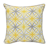 Outdoor Decor by Commonwealth Sunny Citrus Outdoor Geometric Flower Printed Pillow Cover 18" x 18" Multi (Cover Only)