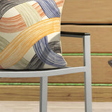 Outdoor Decor by Commonwealth Modern Lines Print Outdoor Pillow Cover 18" x 18" Multi (Cover Only)