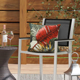 Outdoor Decor by Commonwealth Feather Palm Leaves Print Outdoor Pillow Cover 18" x 18" Multi (Cover Only)