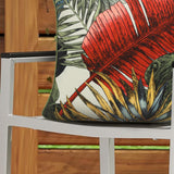 Outdoor Decor by Commonwealth Feather Palm Leaves Print Outdoor Pillow Cover 18" x 18" Multi (Cover Only)