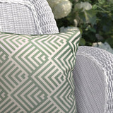 Outdoor Decor by Commonwealth Geo Print Outdoor Pillow Cover 18" x 18" Sage (Cover Only)