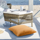 Outdoor Decor by Commonwealth Solid Olefin Textured Outdoor Pillow Cover 18" x 18" Mustard (Cover Only)