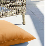 Outdoor Decor by Commonwealth Solid Olefin Textured Outdoor Pillow Cover 18" x 18" Mustard (Cover Only)