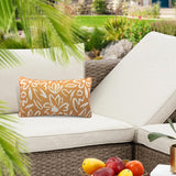 Outdoor Decor by Commonwealth Printed Lumbar Outdoor Pillow Cover 14" x 26" Mustard (Cover Only)
