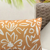 Outdoor Decor by Commonwealth Printed Lumbar Outdoor Pillow Cover 14" x 26" Mustard (Cover Only)