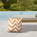 Outdoor Decor by Commonwealth Zig Zag Printed Large Outdoor Pillow Cover 24" x 24" Mustard (Cover Only)