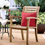 Outdoor Decor by Commonwealth Solid Olefin Textured Outdoor Pillow Cover 18" x 18" Red (Cover Only)