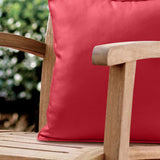 Outdoor Decor by Commonwealth Solid Olefin Textured Outdoor Pillow Cover 18" x 18" Red (Cover Only)