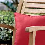 Outdoor Decor by Commonwealth Solid Olefin Textured Outdoor Pillow Cover 18" x 18" Red (Cover Only)