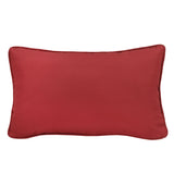 Outdoor Decor by Commonwealth Solid Olefin Textured Lumbar Outdoor Pillow Cover 14" x 26" Red (Cover Only)