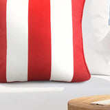 Outdoor Decor by Commonwealth Printed Stripe Outdoor Pillow Cover 18" x 18" Red (Cover Only)