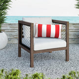 Outdoor Decor by Commonwealth Printed Stripe Lumbar Outdoor Pillow Cover 14" x 26" Red (Cover Only)