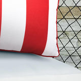 Outdoor Decor by Commonwealth Printed Stripe Lumbar Outdoor Pillow Cover 14" x 26" Red (Cover Only)