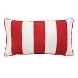 Outdoor Decor by Commonwealth Printed Stripe Lumbar Outdoor Pillow Cover 14" x 26" Red (Cover Only)