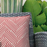 Outdoor Decor by Commonwealth Printed Outdoor Pillow Cover 18" x 18" Red (Cover Only)