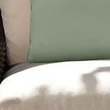 Outdoor Decor by Commonwealth Solid Olefin Textured Lumbar Outdoor Pillow Cover 14" x 26" Sage (Cover Only)