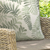 Outdoor Decor by Commonwealth Printed Leaves Outdoor Pillow Cover 18" x 18" Sage (Cover Only)