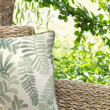 Outdoor Decor by Commonwealth Printed Leaves Outdoor Pillow Cover 18" x 18" Sage (Cover Only)