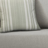 Outdoor Decor by Commonwealth Printed Stripe Outdoor Pillow Cover 18 x 18 Sage (Cover Only)
