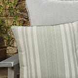 Outdoor Decor by Commonwealth Printed Stripe Outdoor Pillow Cover 18 x 18 Sage (Cover Only)