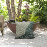 Outdoor Decor by Commonwealth Leaf Print Large Outdoor Pillow Cover 24" x 24" Sage (Cover Only)