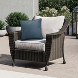 Outdoor Decor by Commonwealth Solid Olefin Textured Outdoor Pillow Cover 18" x 18" Blue (Cover Only)