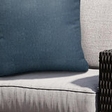 Outdoor Decor by Commonwealth Solid Olefin Textured Outdoor Pillow Cover 18" x 18" Blue (Cover Only)